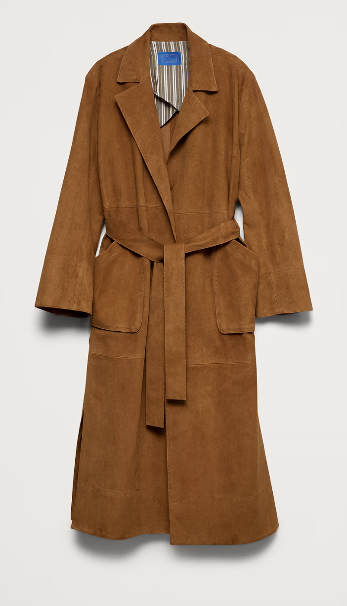 Banana Republic x La Ligne, The Suede Wrap Coat