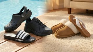 Compilation showing shoes from Crocs, Adidas, New Balance, Litfun, Kuailu