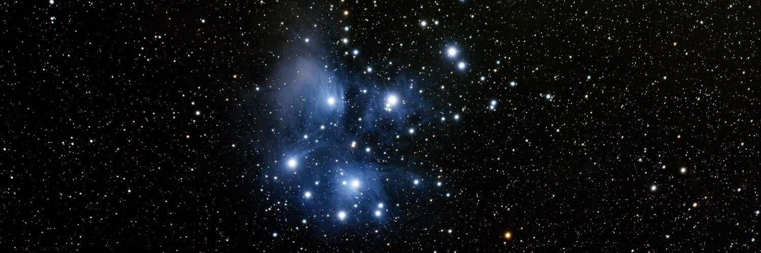 pleiades in the night sky