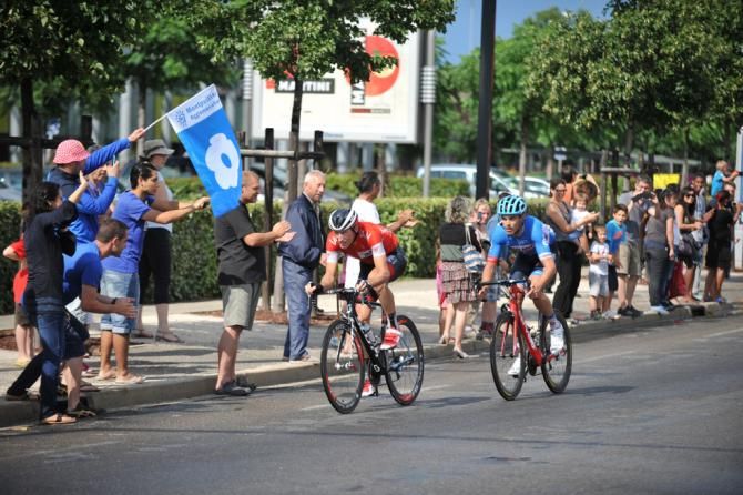 Martin Elmiger (IAM Cycling) and Jack Bauer (Garmin-Sharp) almost held on for the win today