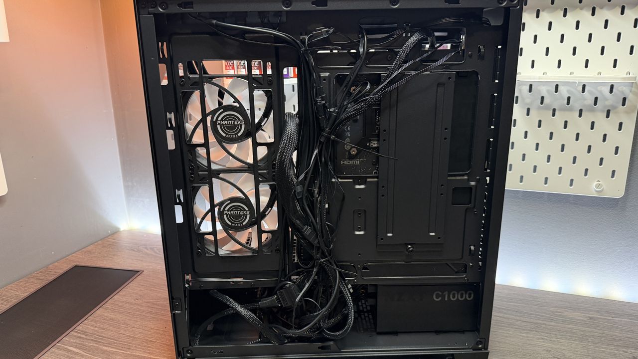The Phanteks XT View Matrix case on a table.