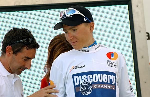 Janez Brajkovic (Discovery Channel) in the combination jersey