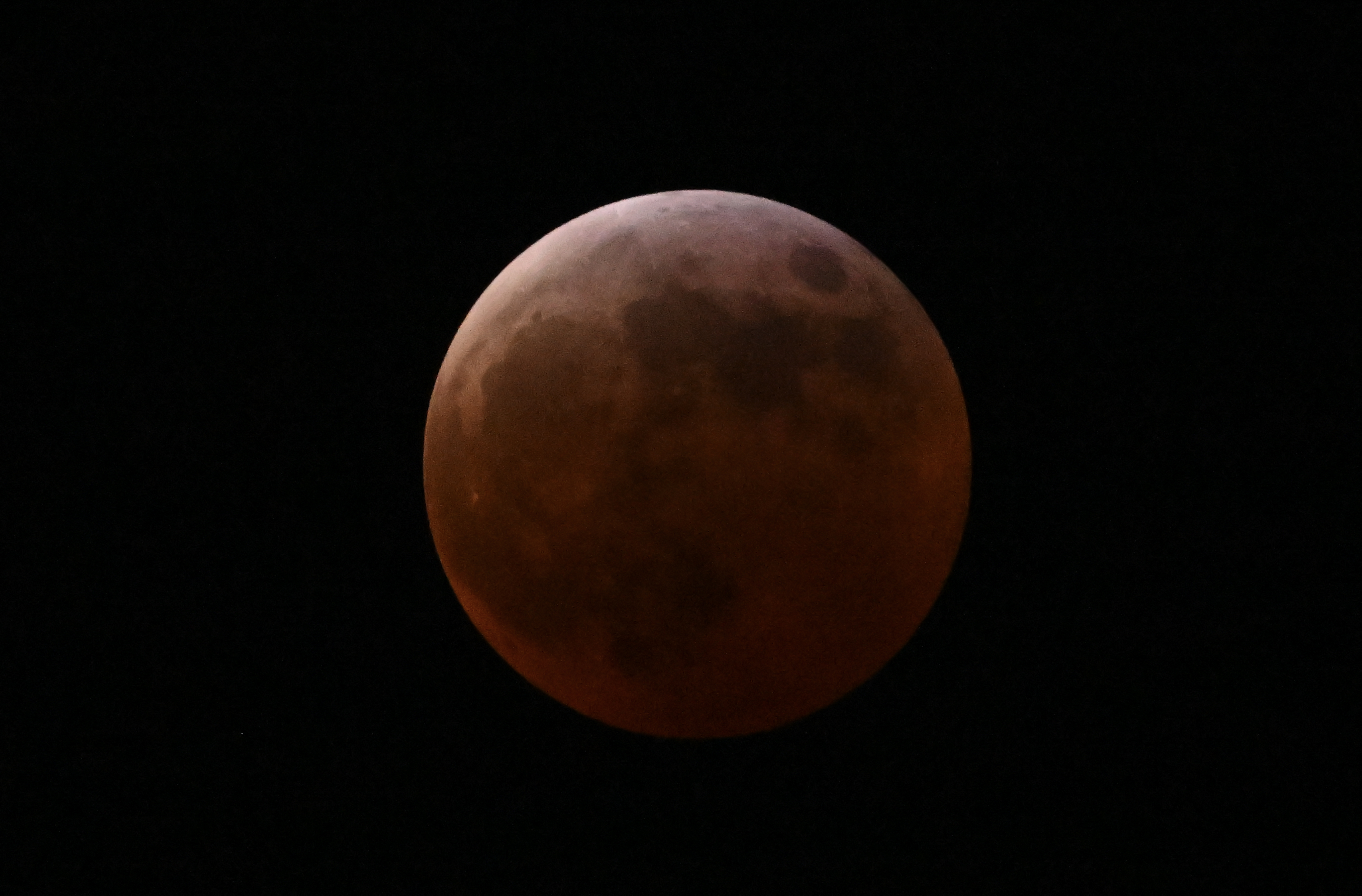 blood red moon during totality - total lunar eclipse