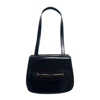 Black Gucci Horsebit Flap Bag