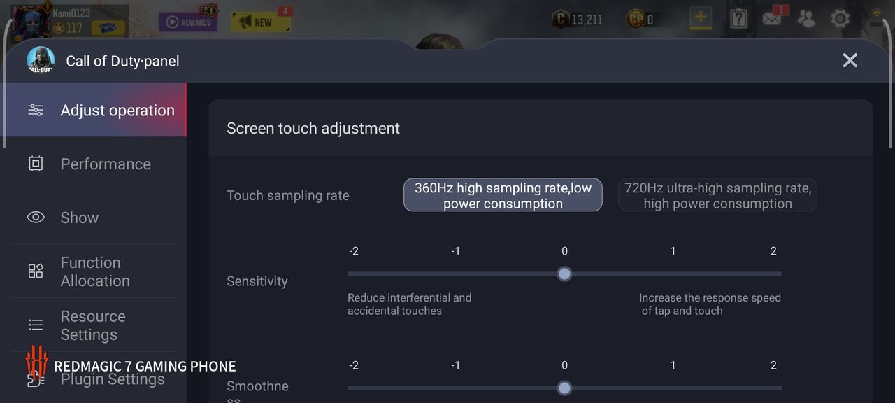 RedMagic 7 phone Game Space interface screenshot