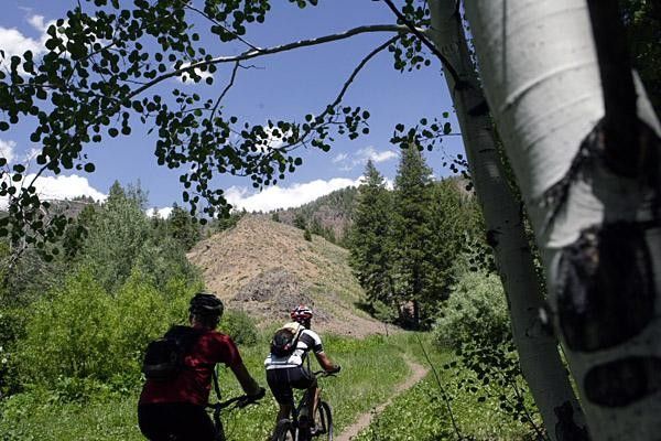Aspen groves and plenty of green scenery provided a back drop for several days of bike testing.