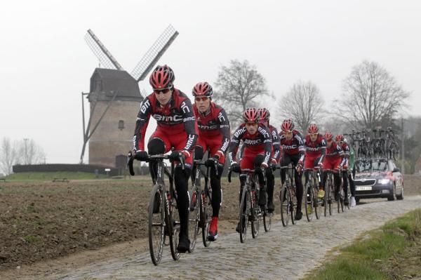 Single paceline for the BMC team
