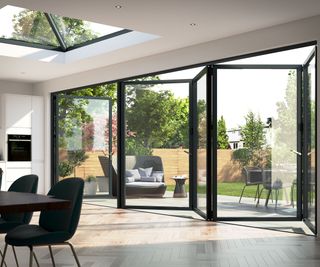 bifolding doors leading out to a garden