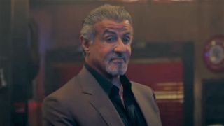 Sylvester Stallone in Tulsa King trailer.