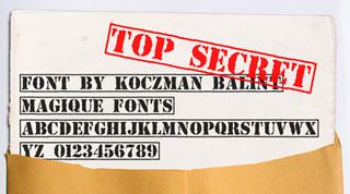 free stencil font: Top Secret