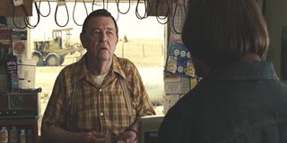 Gene Jones and Javier Bardem in No Country For Old Men