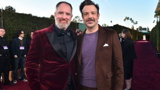 Jason Sudeikis and Brendan Hunt at the golden Globes 2024