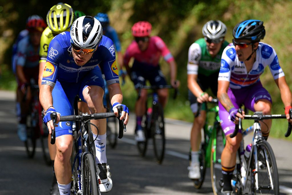 Cavagna and Madrazo on the front of the break on stage 11