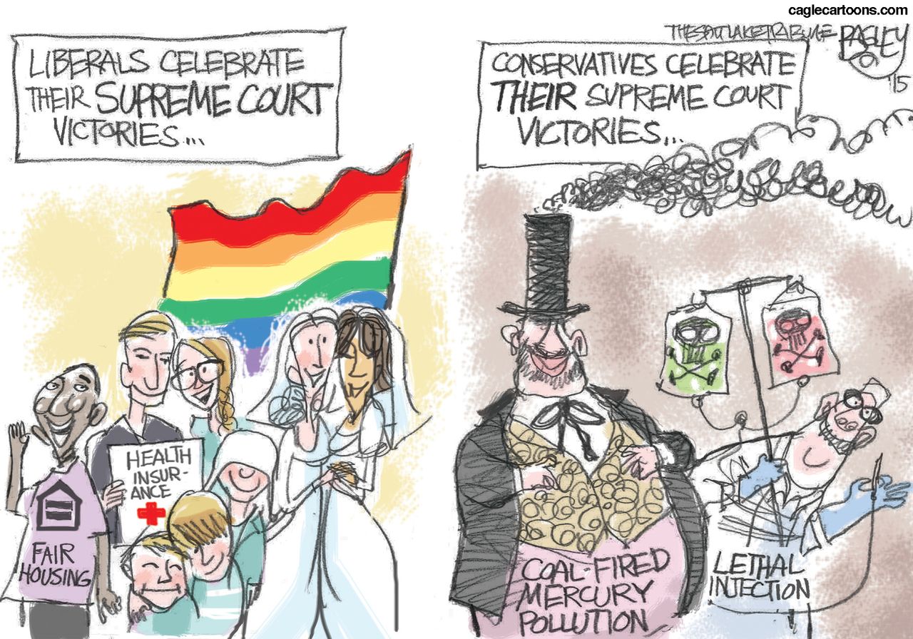 Political cartoon SCOTUS Decisions