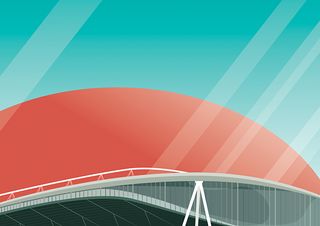 Premier League football stadium illustrations