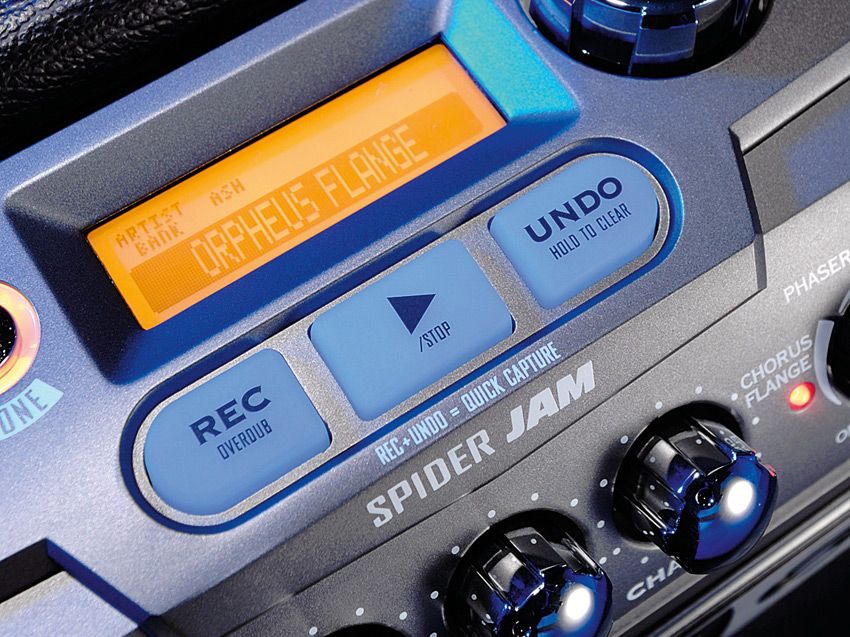 The orange and blue lit display panel and buttons make for easy on-stage visibility