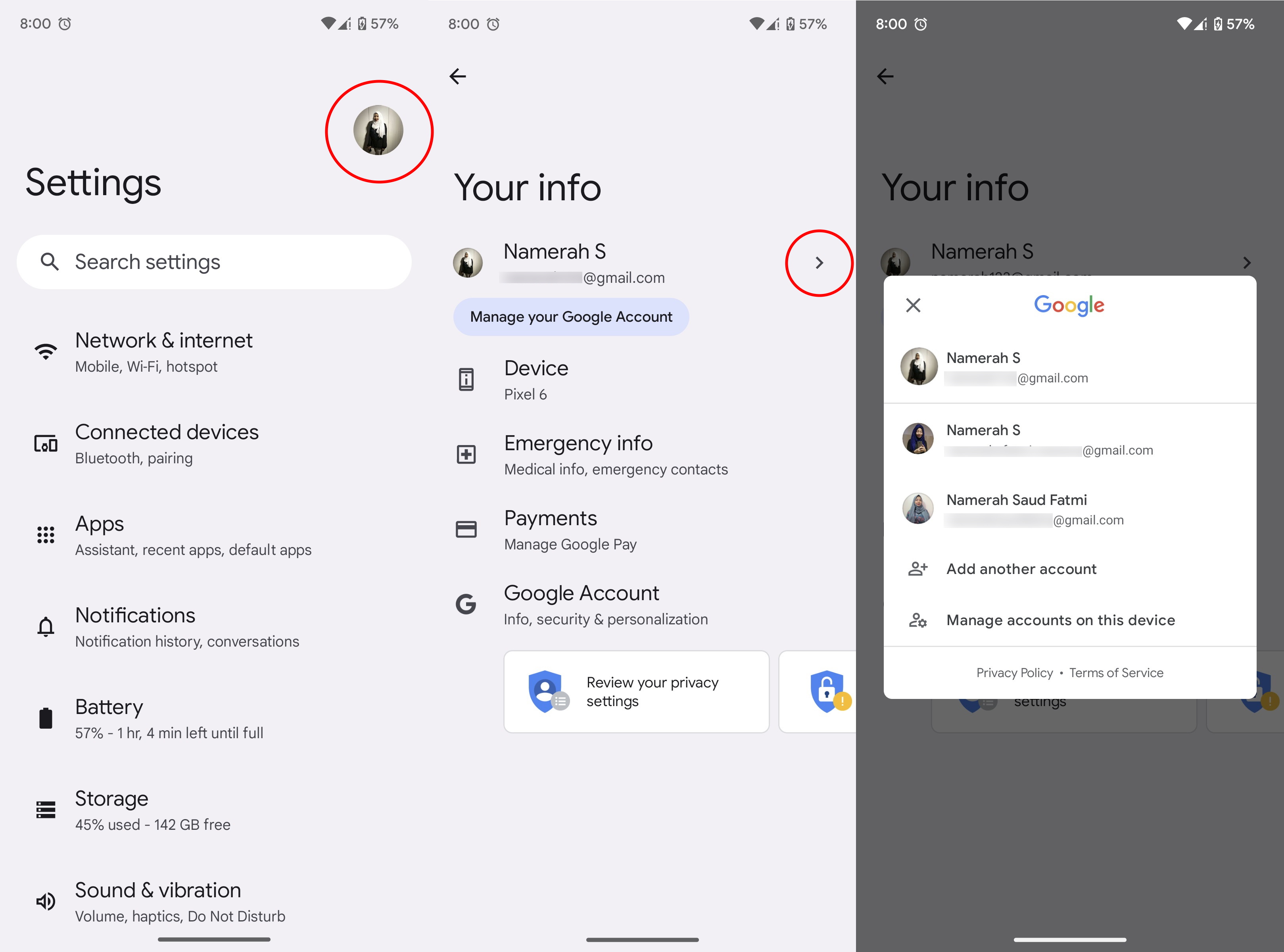 How to change your default Google account on Android