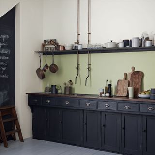 Black wooden kitchen