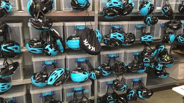 Various Kask helmets are available to the riders
