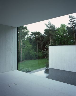 Interior view of modern Villa Waalre, by Russell Jones, Eindhoven, The Netherlands