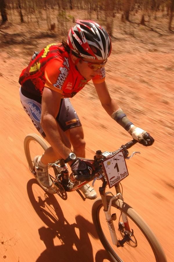 Bart Brentjens lifts the pace to catch the leaders.
