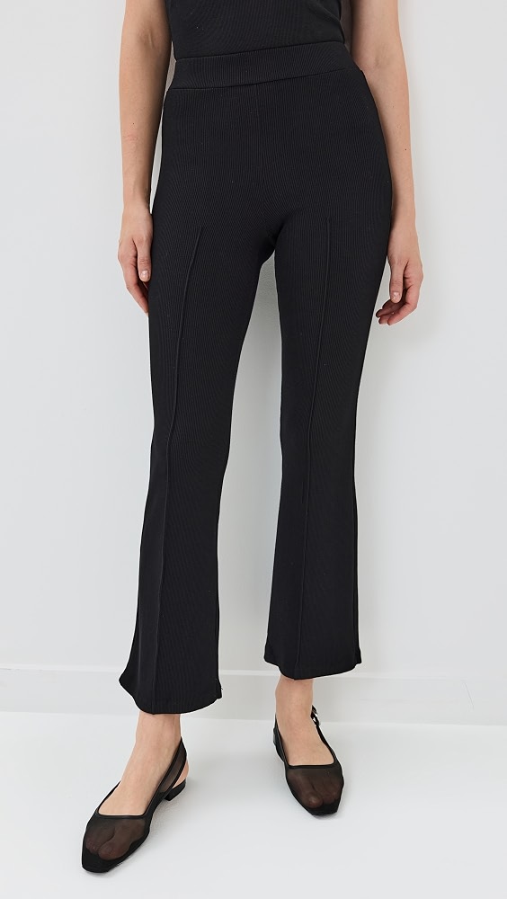 The Rib Kick Flare Pants - Jet