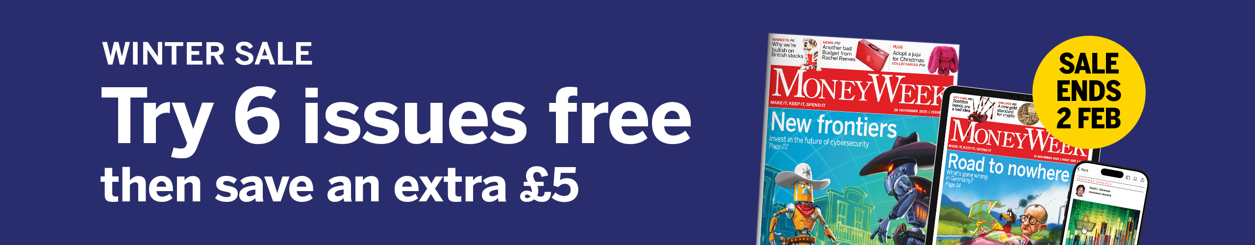 Try 6 issues free, then save an extra &amp;pound;5