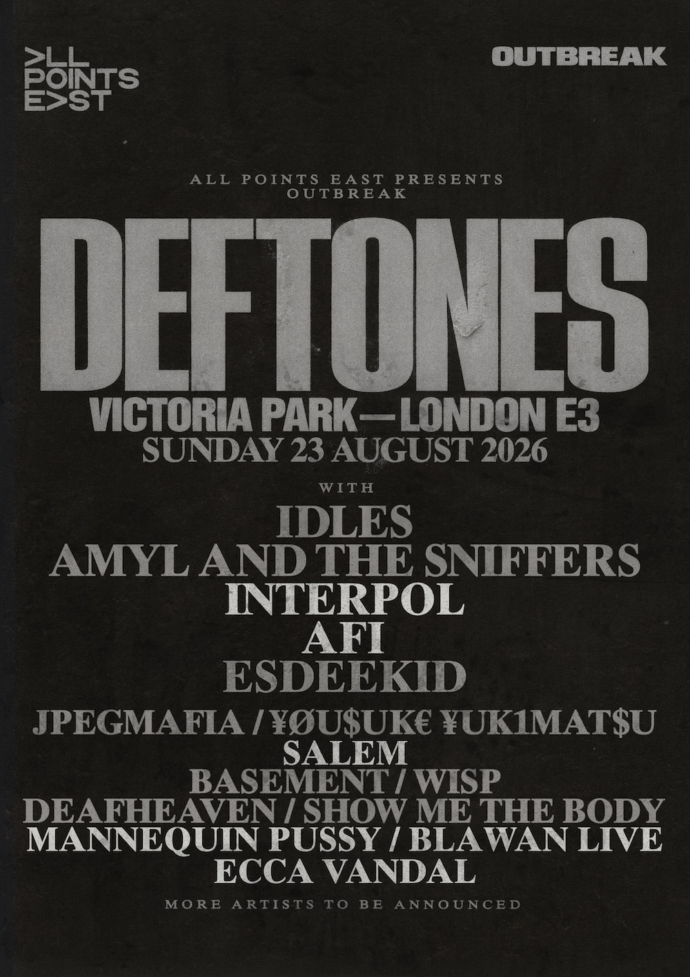 Deftones APE / Outbreak poster