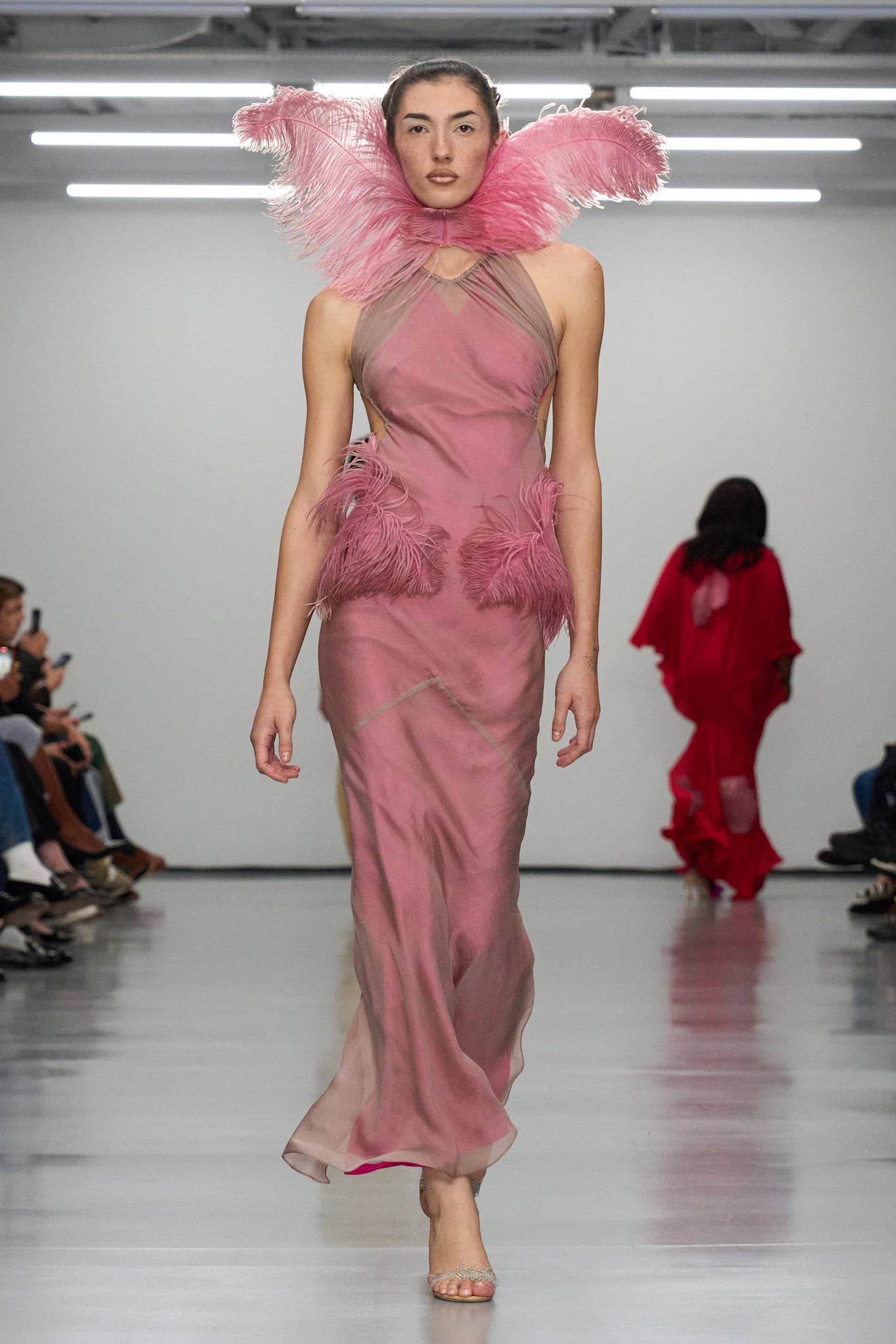 A model wore Kylie Jenner's holiday dress on the Conner Ives Spring 2026 runway