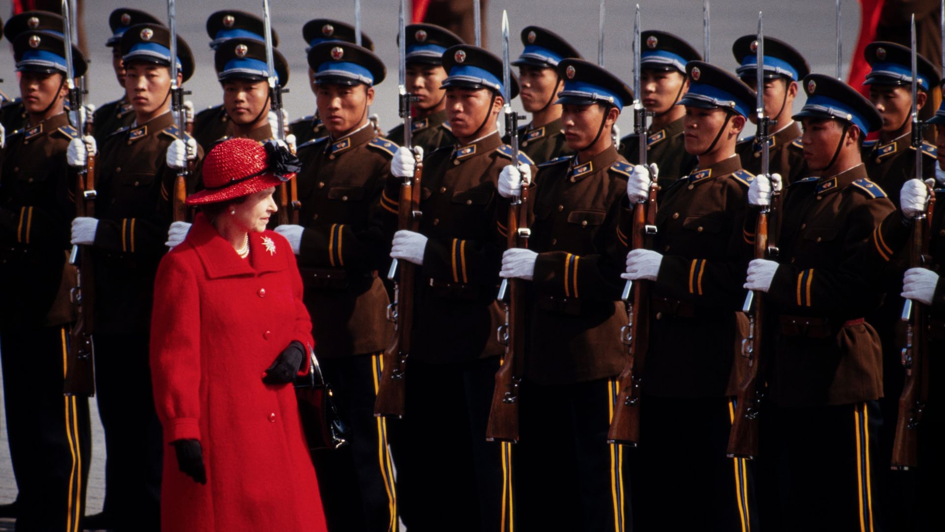 Queen Elizabeth II arrives in China