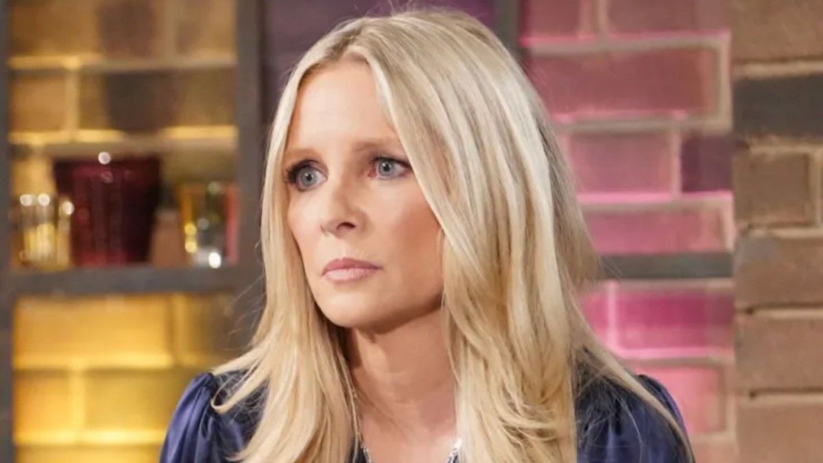 Lauralee Bell as Christine upset in The Young and the Restless