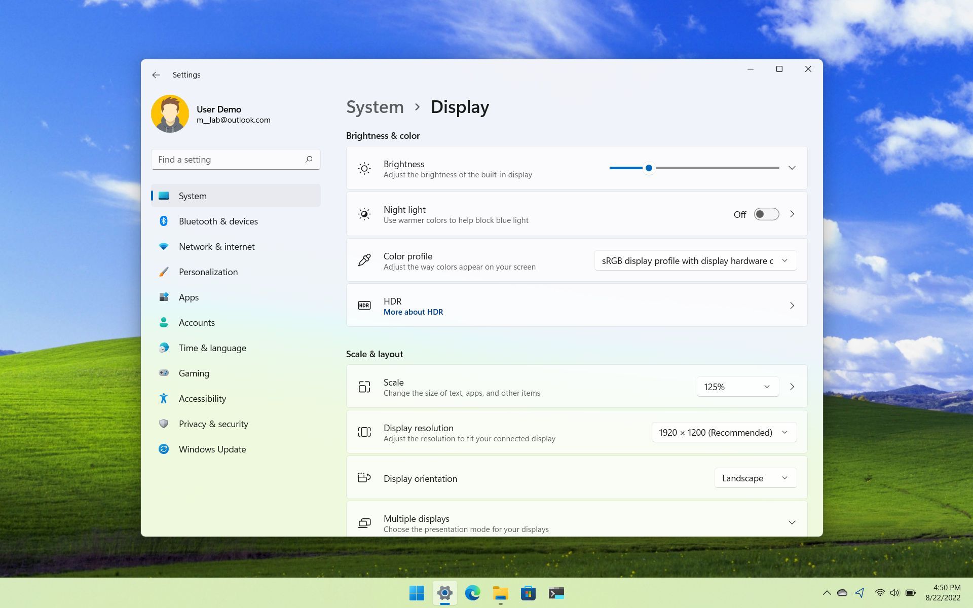 Windows 11 Brightnes Option