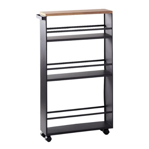 West Elm, Yamazaki Slim Wood Top Rolling Storage Cart