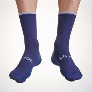 Male cyclist wearing the Le Col Cycling Socks