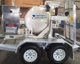 Authorities use so-called "total containment vessels," such as this one, to safely transport explosive charges.