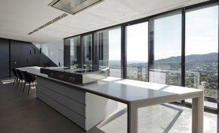 Clean lines in the kitchen.