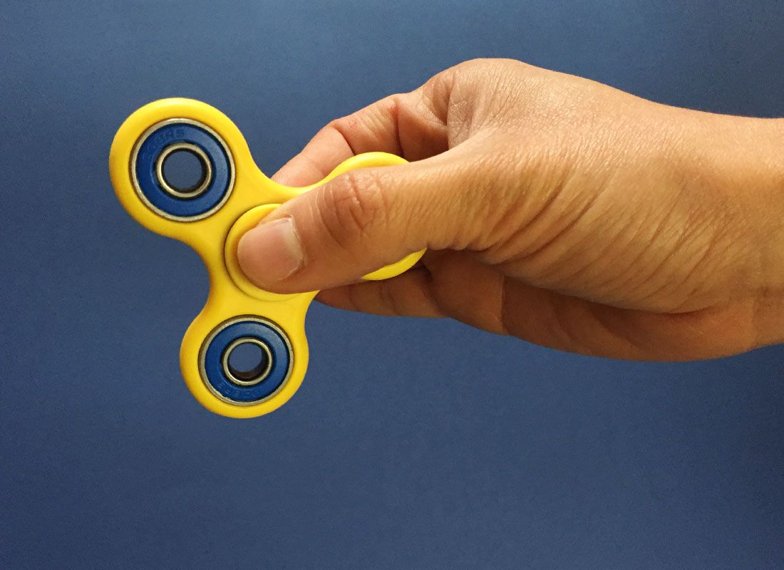 A fidget spinner