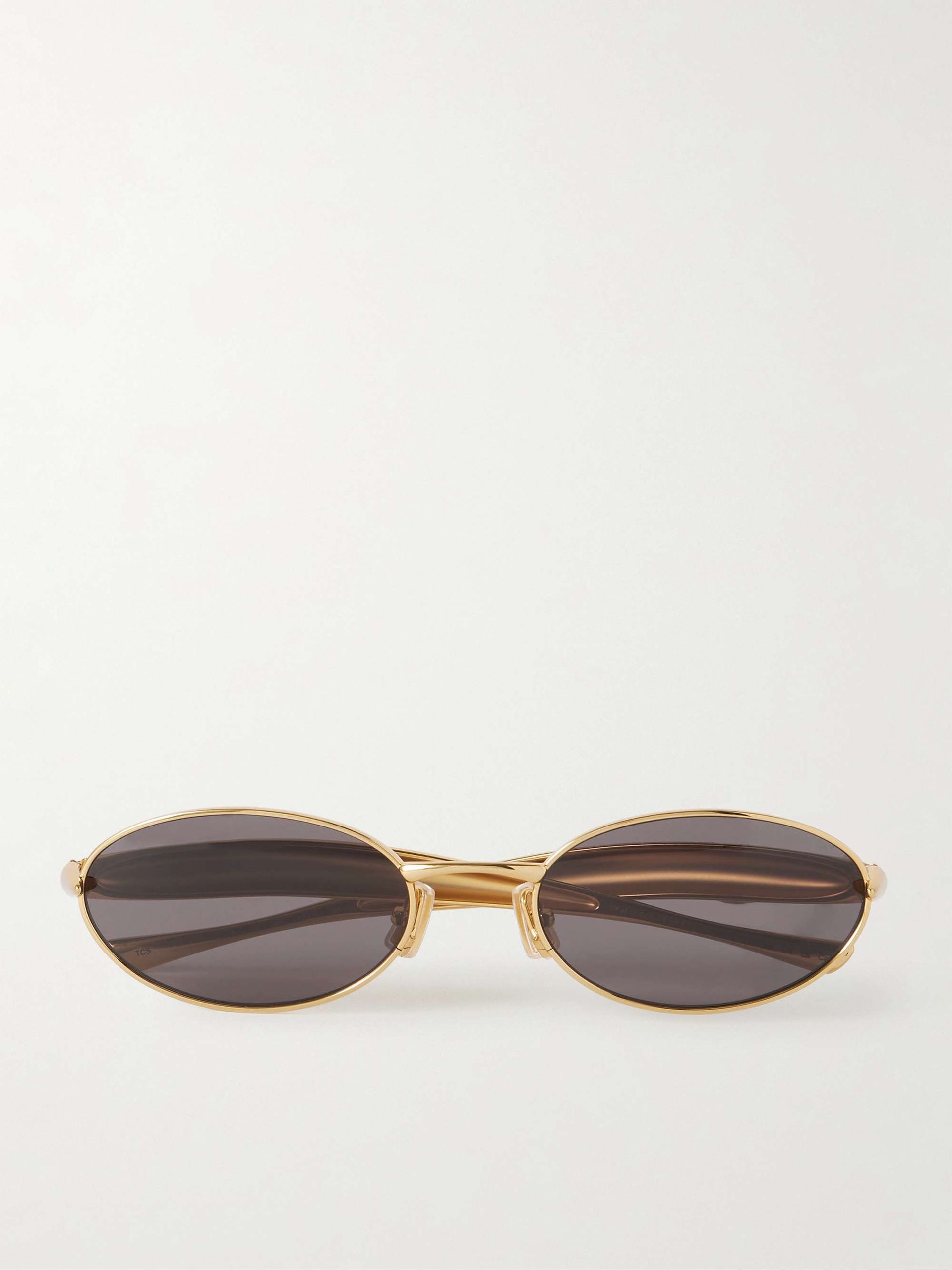 Sardine Oval-Frame Gold-Tone Sunglasses