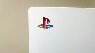 PS5 console with original PlayStation logo decal