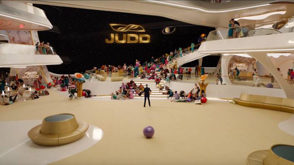 The Atrium of Avenue 5, an opulent cruise ship in HBO's space comedy.