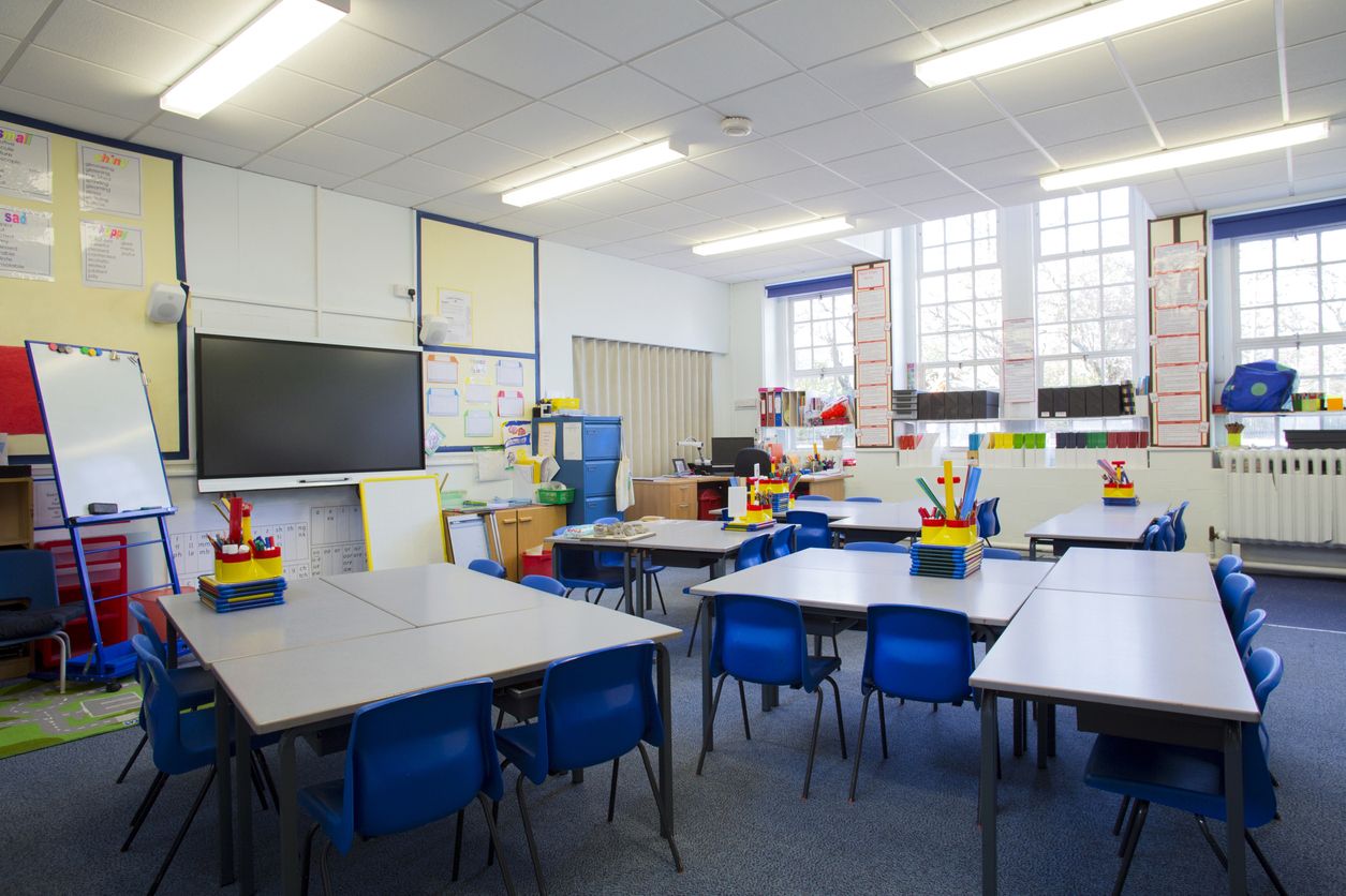 Empty classroom.