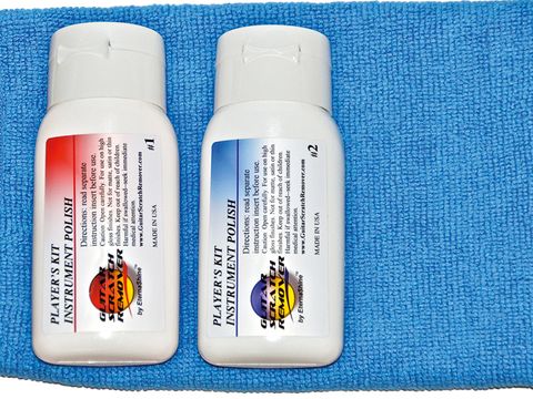 EternaShine's scratch removal kit contains two polishes - of different levels of abrasion - and a microfibre cloth.