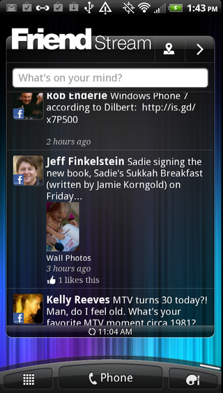 HTC evo 3d review: home screen