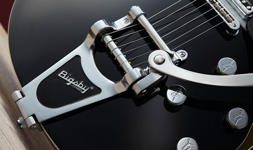 The tension bars on the B70 make for a stiffer, less spongy feel than the models you usually find on Professional Collection Gretsches
