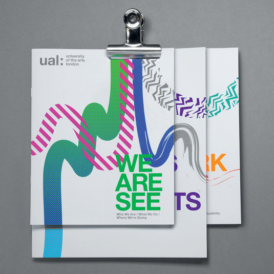 The SEE brochures were developed in three sizes and combined into a set by a silver bulldog clip