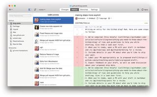 Apps like GitHub for Mac enable you to easily make changes to specific lines of a file