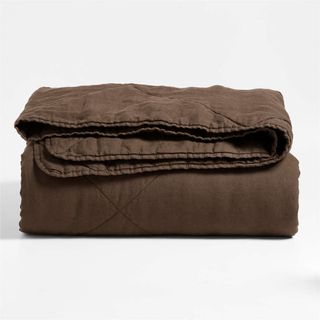 EUROPEAN FLAX™-Certified Linen Deep Brown King Quilt