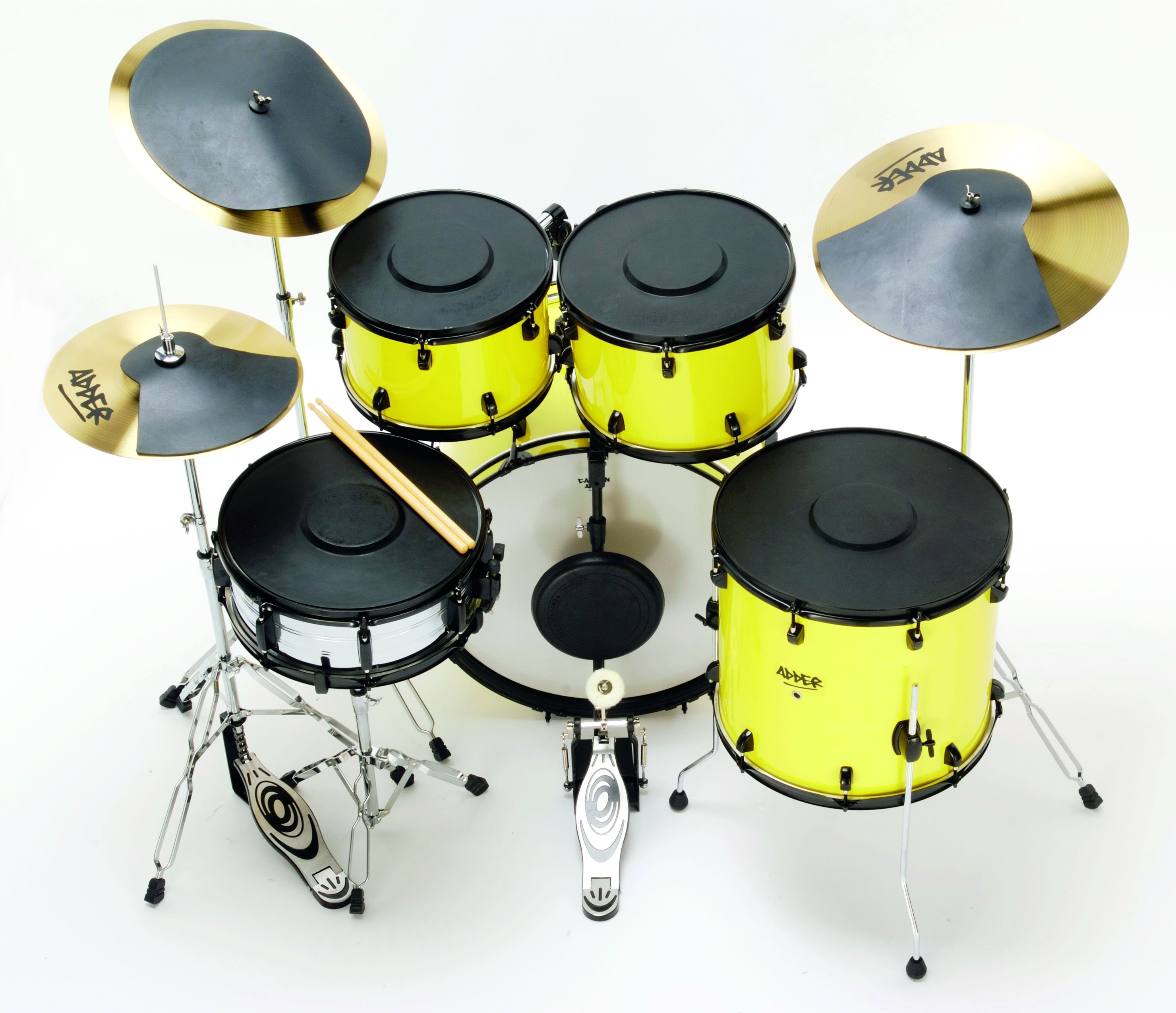 The provided drum silencers will have parents across the country breathing a sigh of relief