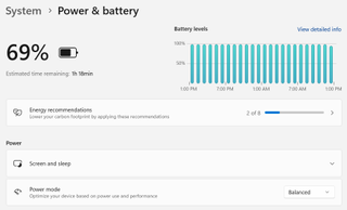 Windows 11 Power settings