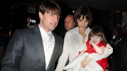 Tom Cruise, Katie Holmes, and daughter Suri.